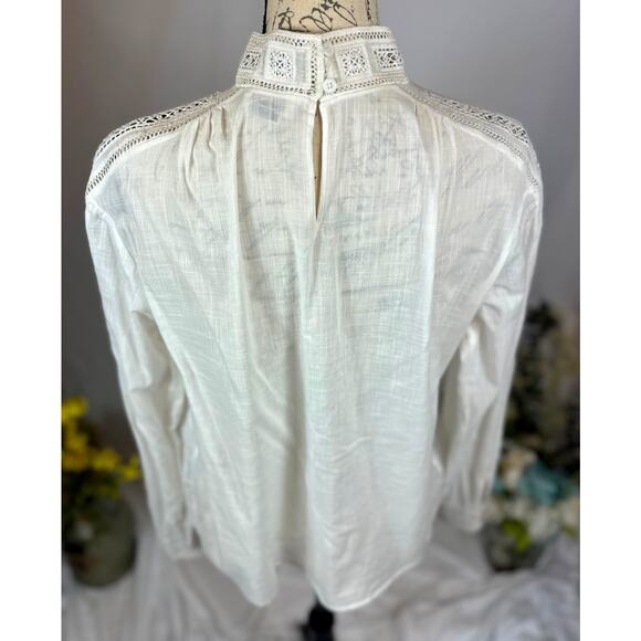 Zadig & Voltaire Teddy Eyelet Trim Blouse Judo M - Picture 12 of 16